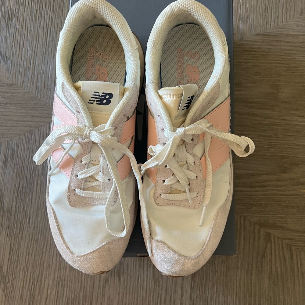 New Balance Women's 237  Cream and Pink Sneakers